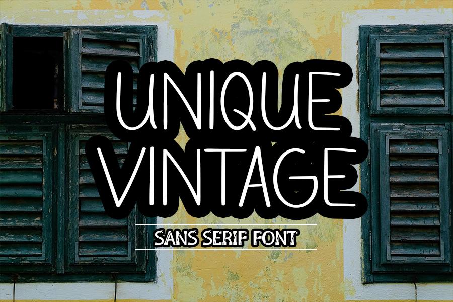 Unique Vintage Font