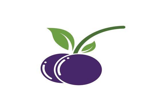 Blue Berry Fruits Icon Vector Template