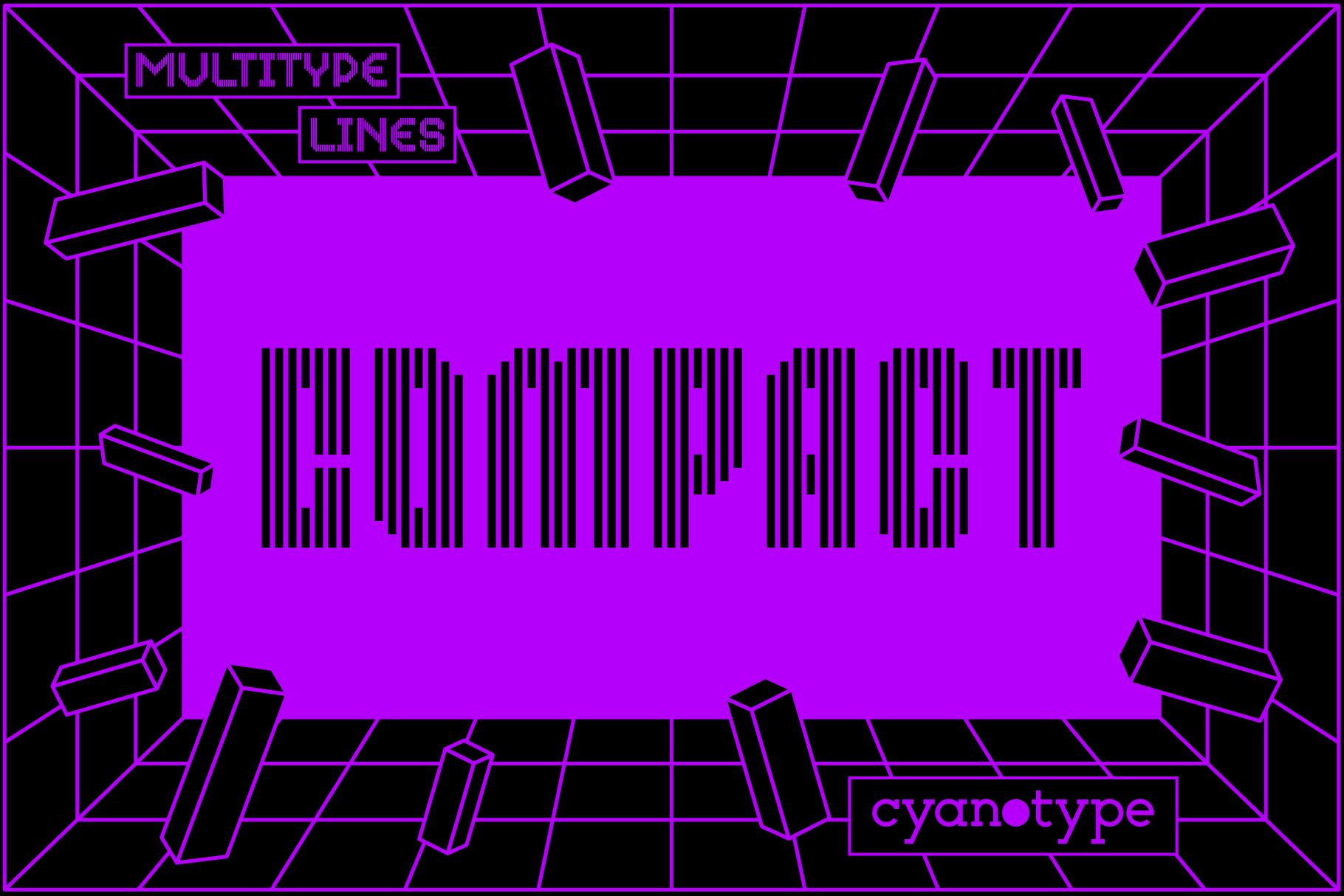 MultiType Lines Compact Font