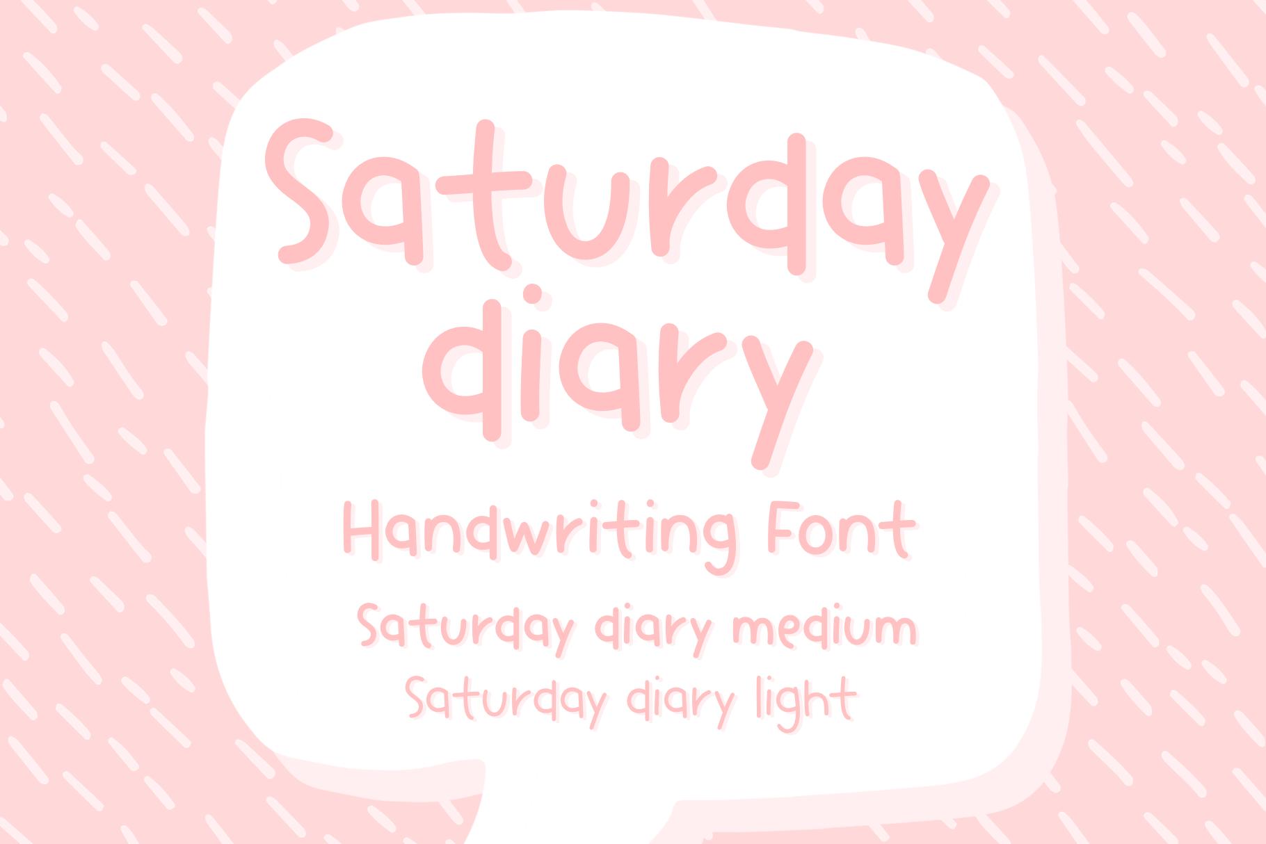 Saturday Diary Font