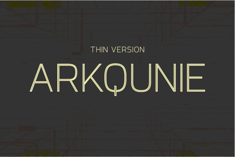 Arkqunie Outline Thin Font