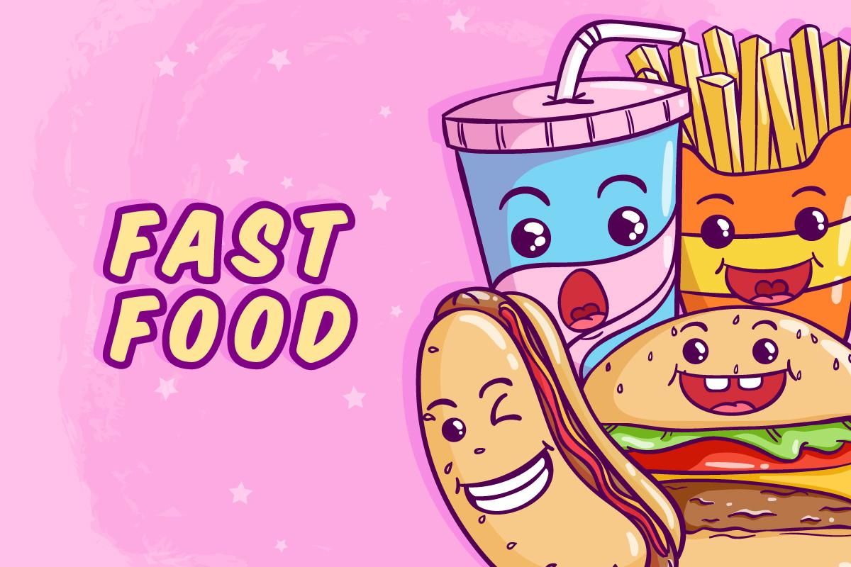 Kawaii Junk Food Collection for Poster