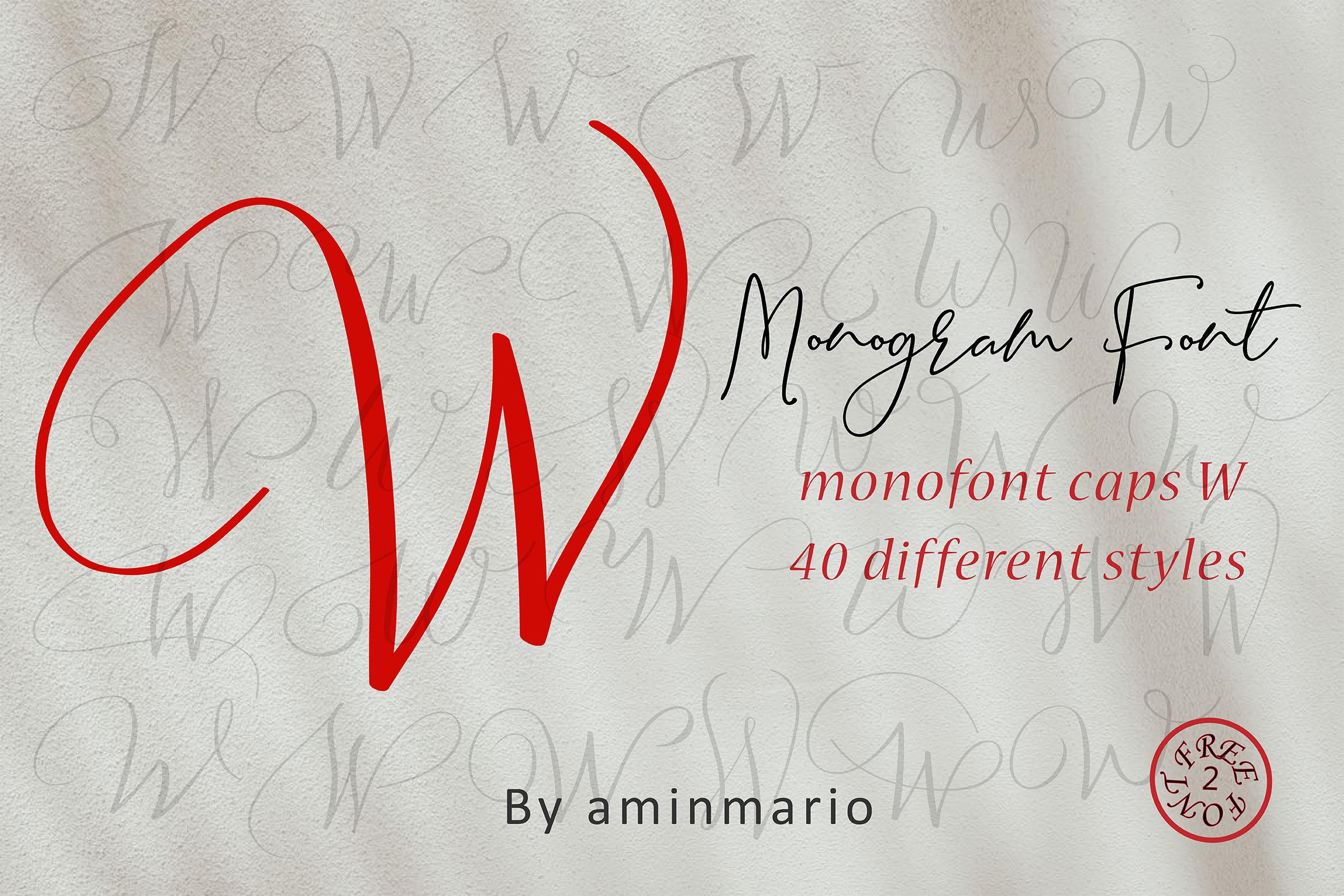 Monogram W | Monofont Caps W Font