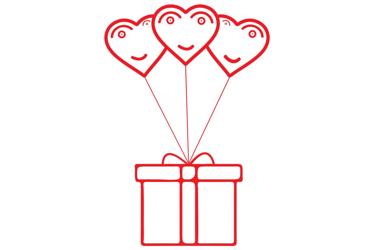 Funny Love Balloon Vector