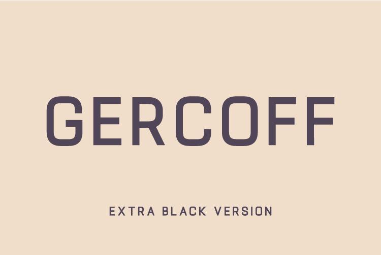 Gercoff Extra Black Font