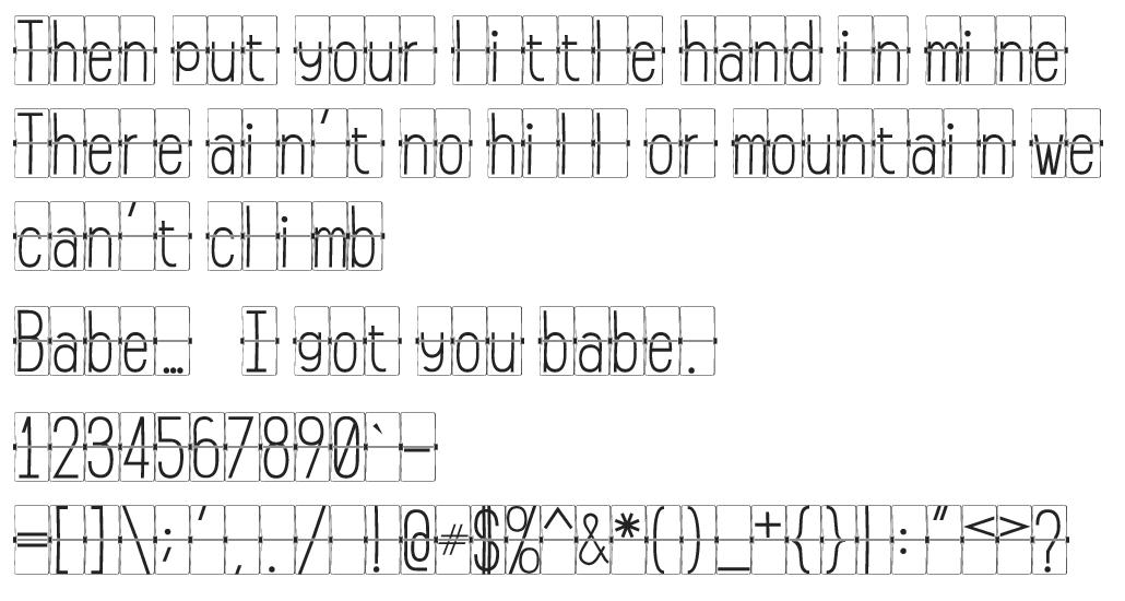 Flip Clock: White Font