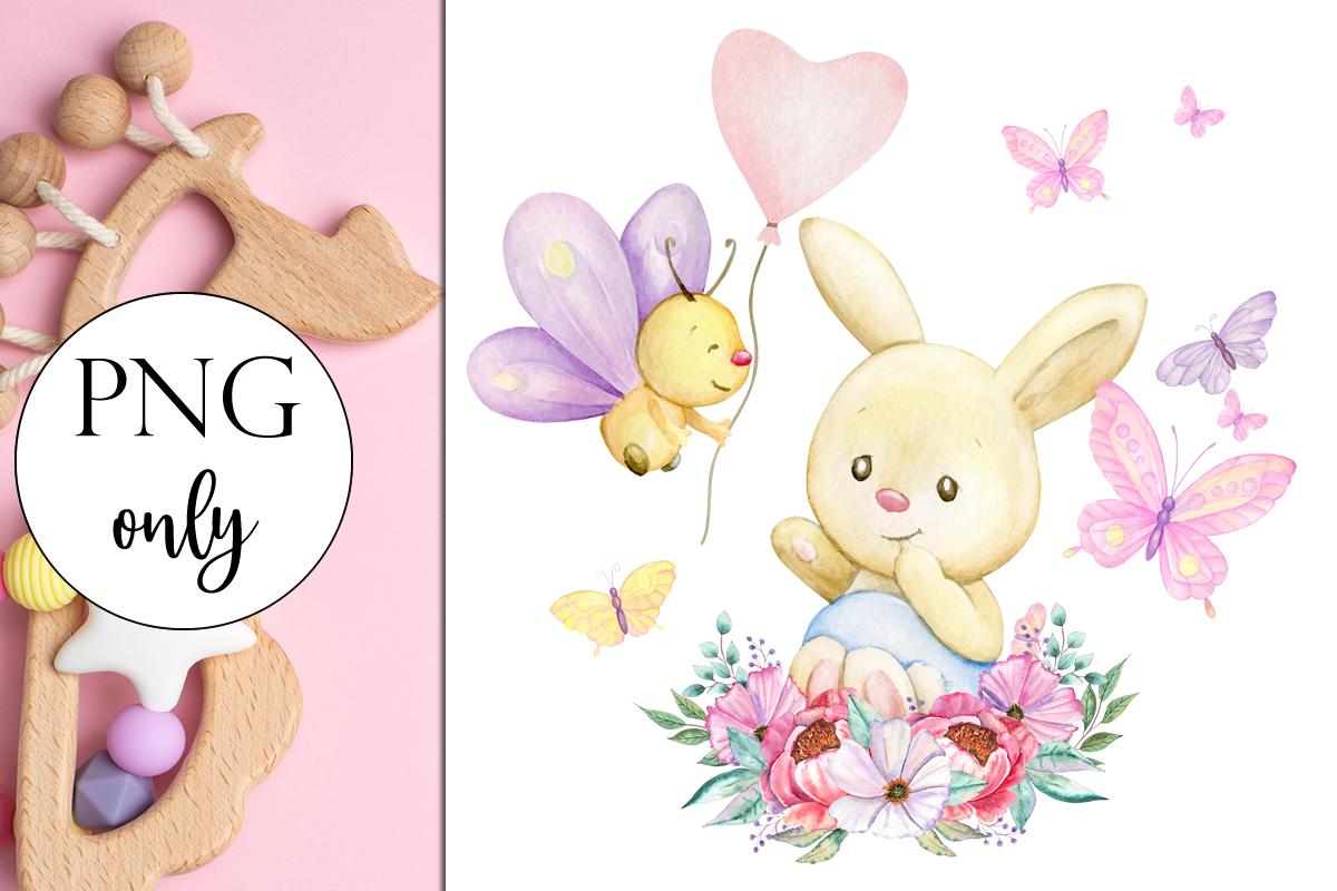 Pastel Bunny & Bee