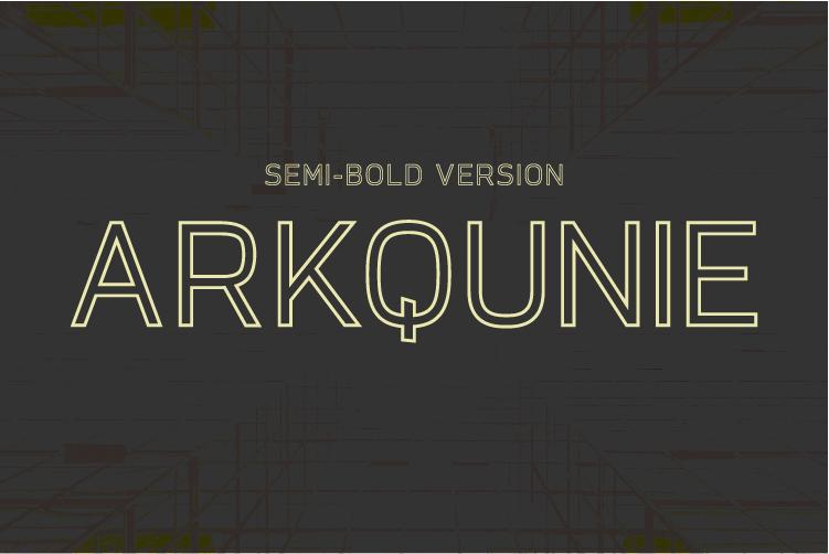 Arkqunie Outline Semi-Bold Font