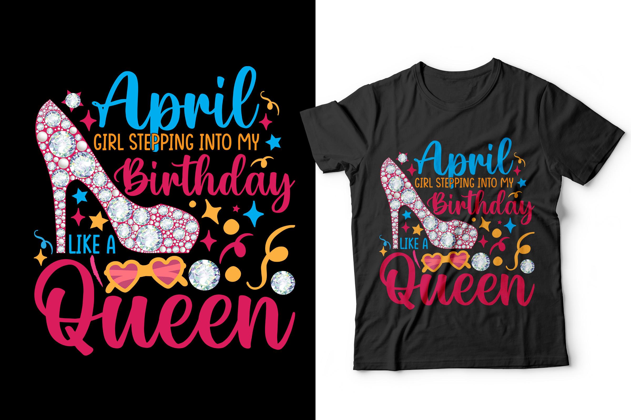 Birthday Like a Queen T-shirt Design