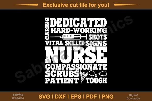 Caring Dedicated Nurse Svg Cutting File
