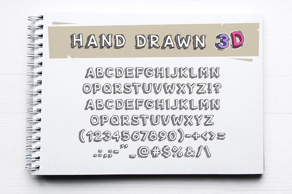 Hand Drawn 3D Font