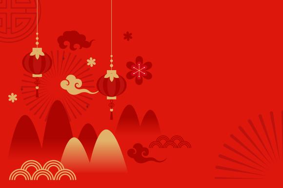 Chinese New Year Celebration Festive Bac