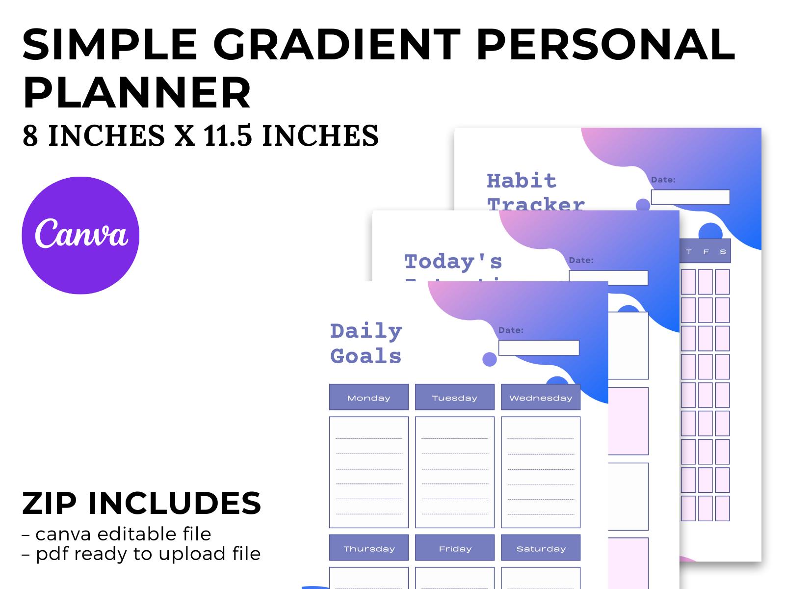 Simple Gradient Personal Planner