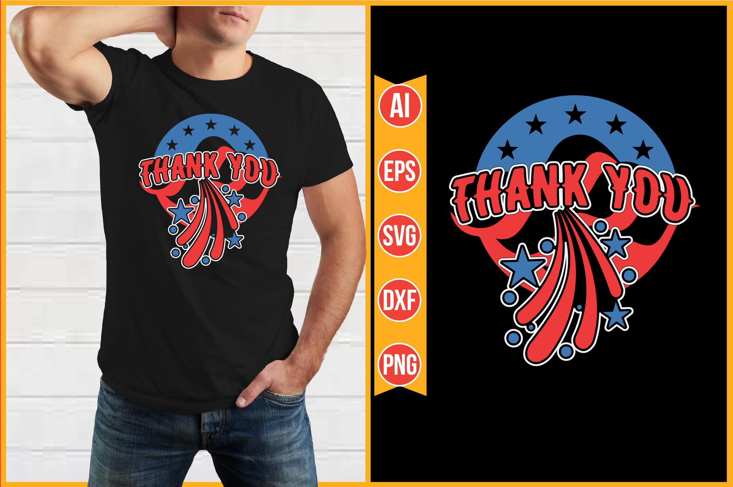 USA FLAG THANK YOU Sublimation