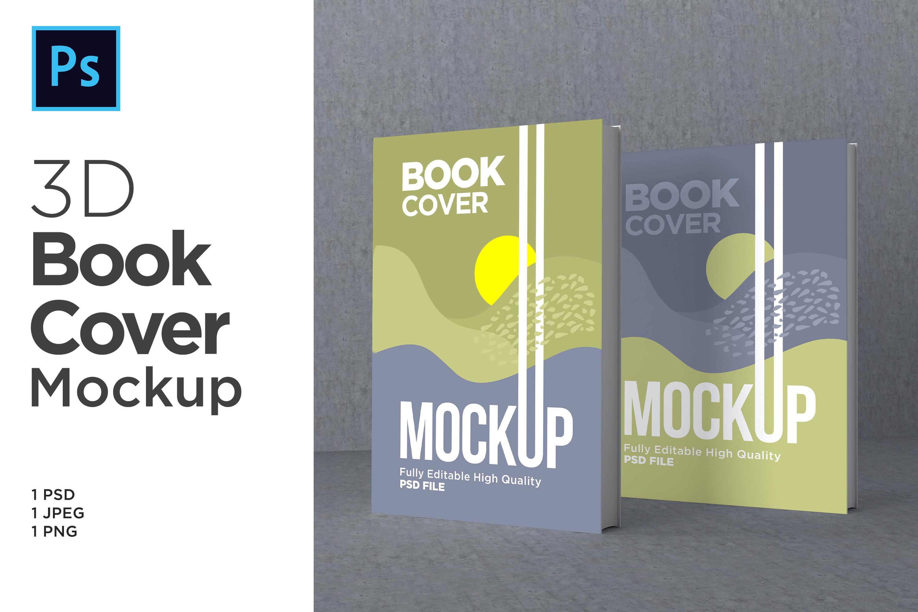 Book Cover Mockup 3d Rendering
