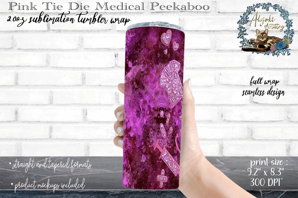 Pink Tie Die Sublimation Tumbler Wrap