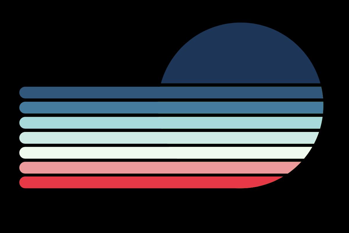 Retro Sunset Stripes
