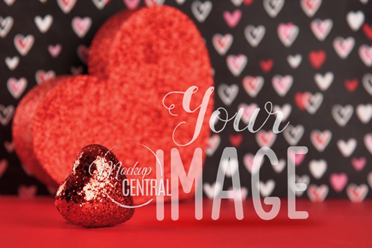 Red Valentine Table Product Mockup