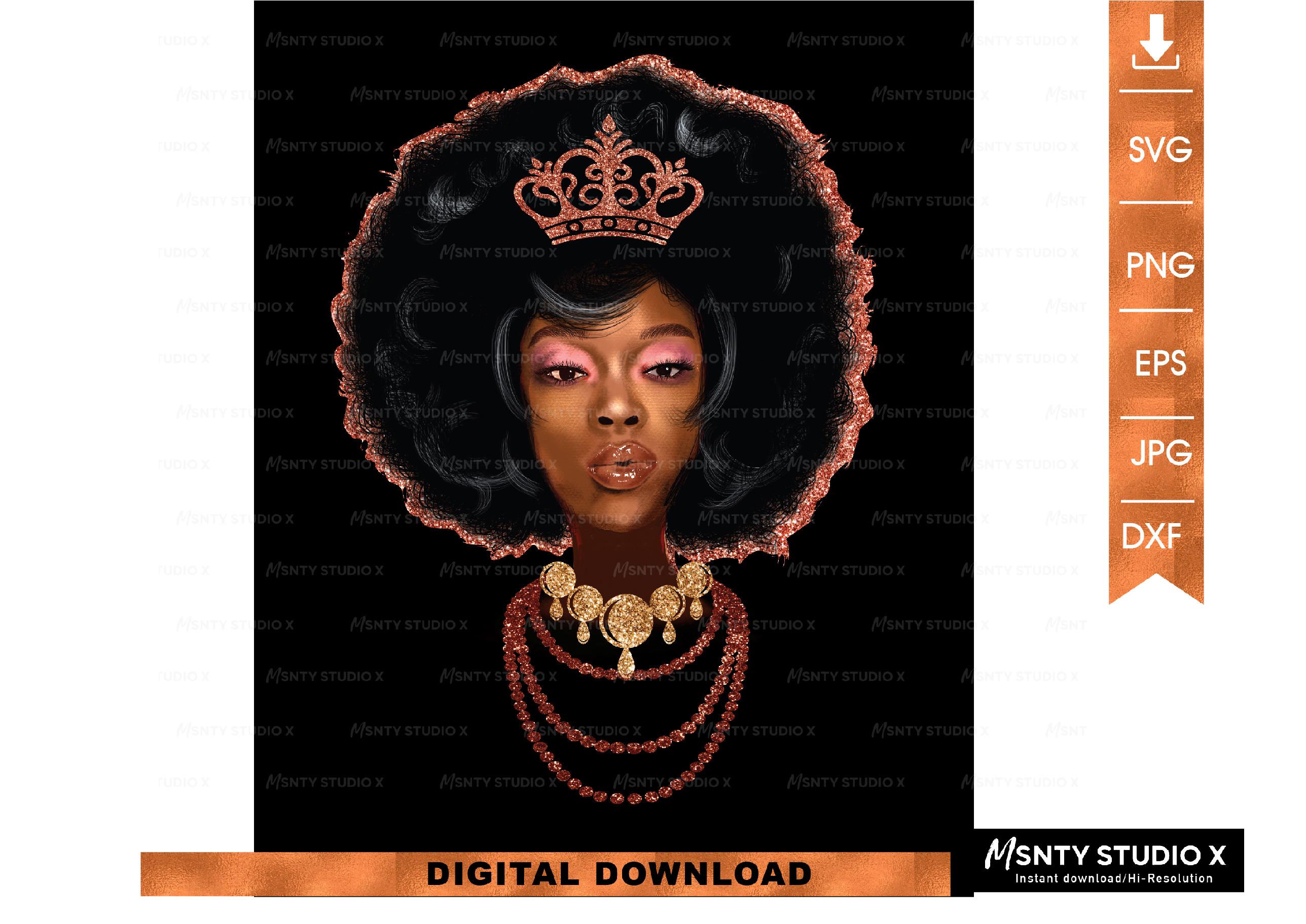 Afro Png, Balck Woman PNG