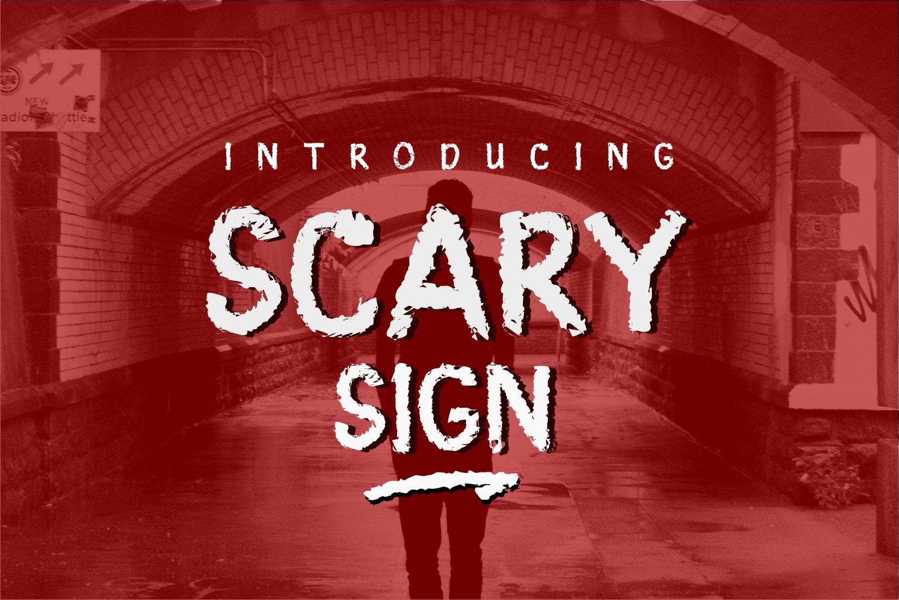 Scary Sign Font