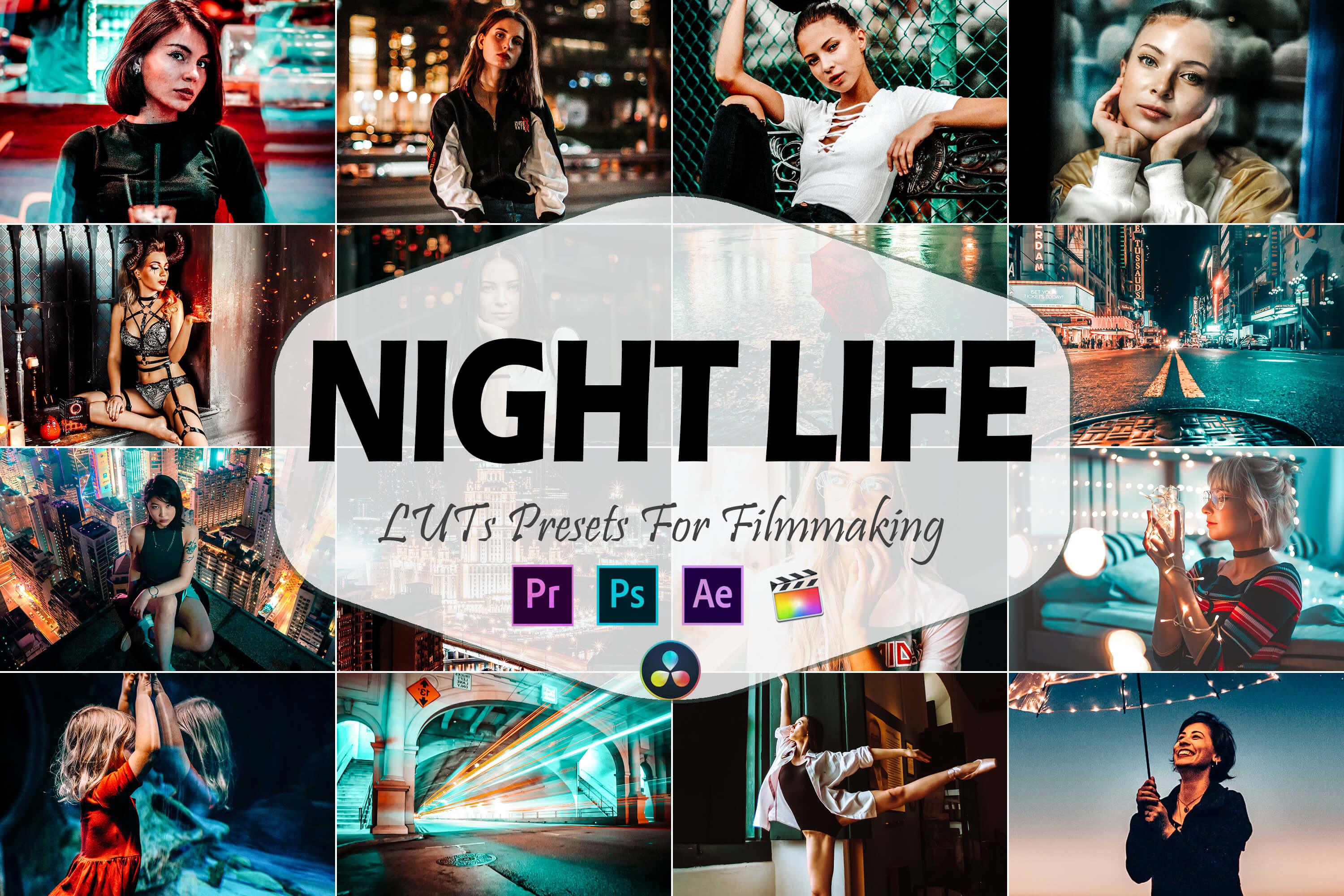 10 Night Life Video LUTs Presets