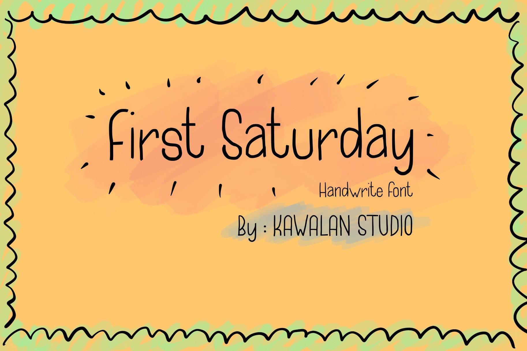 First Saturday Font