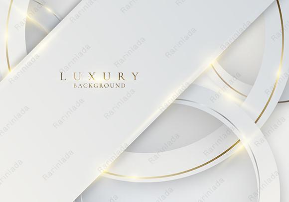 Abstract Luxury  White Stripe Gold Lines
