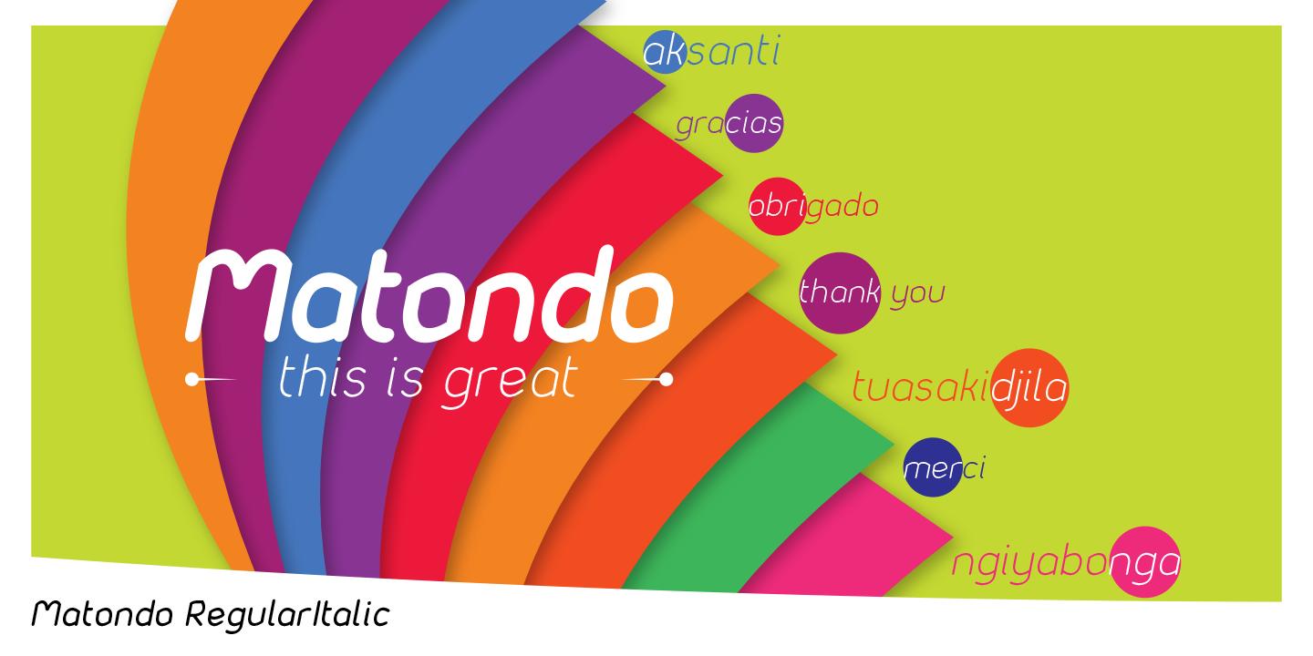 Matondo Regular Italic Font