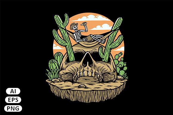 The Skull is Lying Down on the Cactus