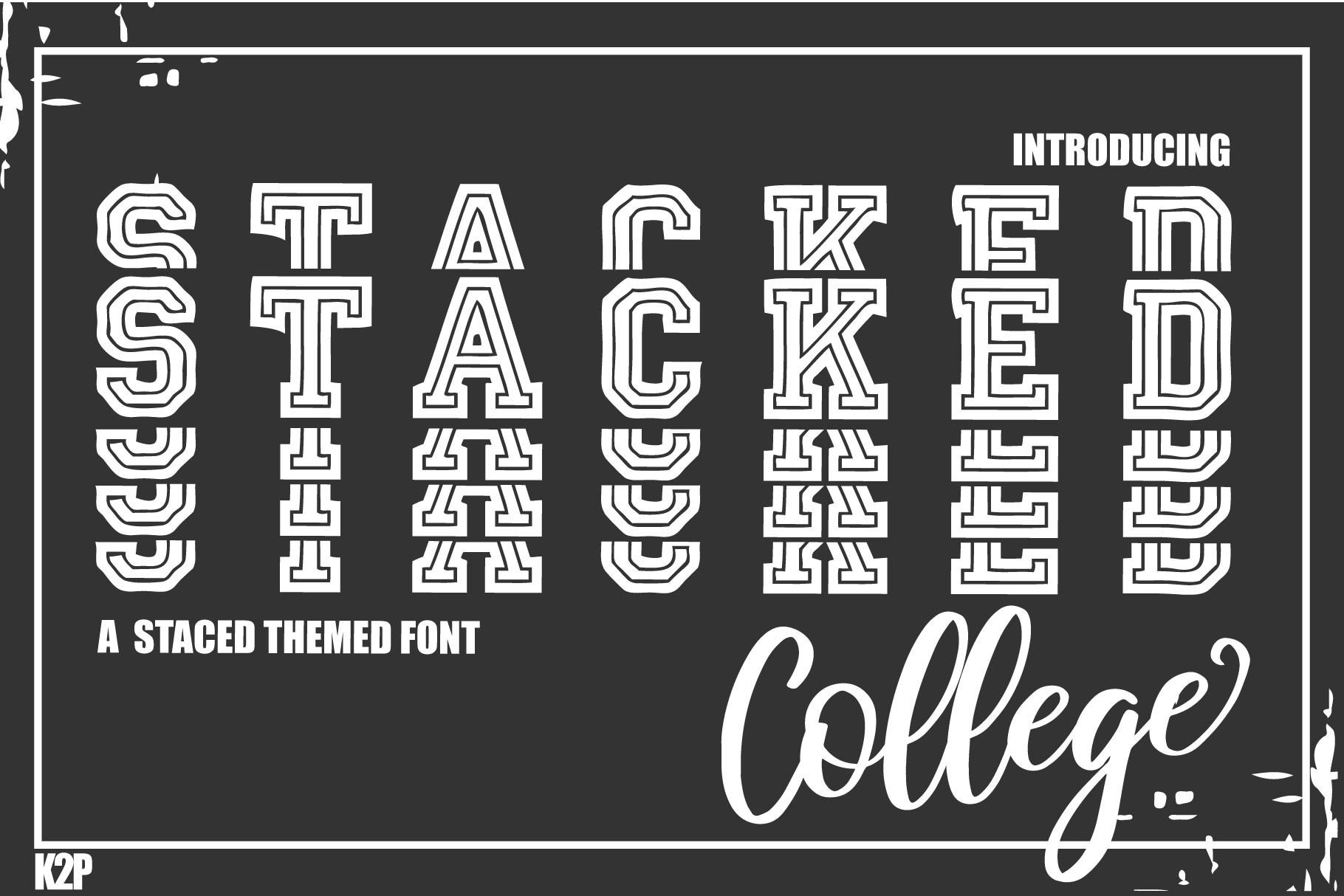 Stacked College Font