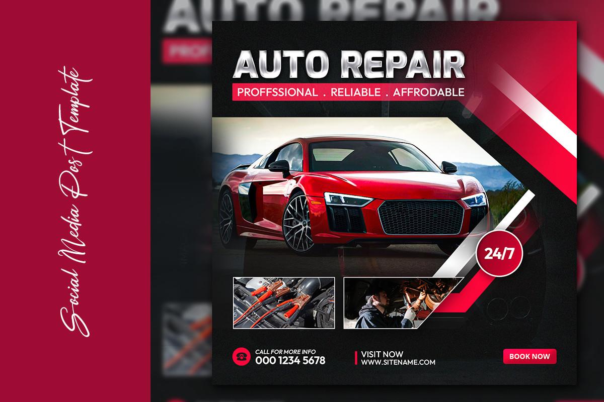 Car Repair Social Media Post Template