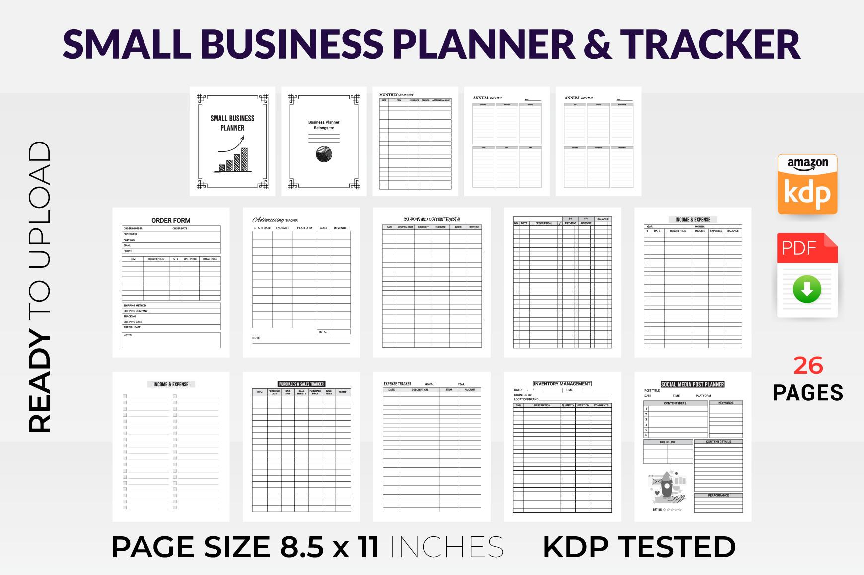 Small Business Planner & Tracker for KDP