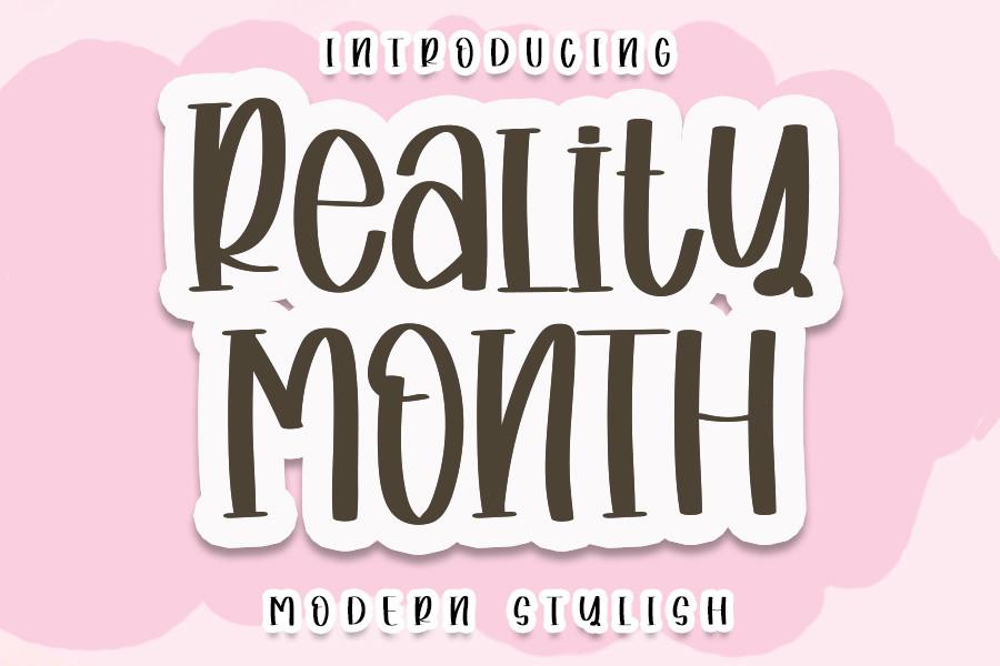 Reality Month Font