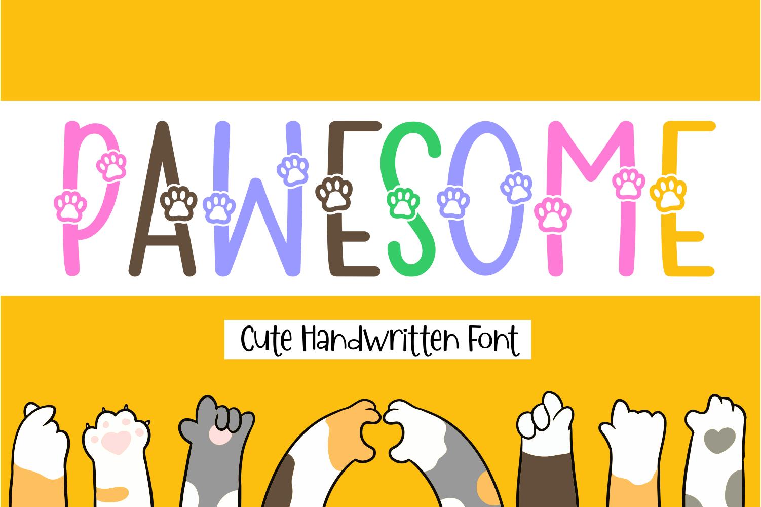 Pawesome Font