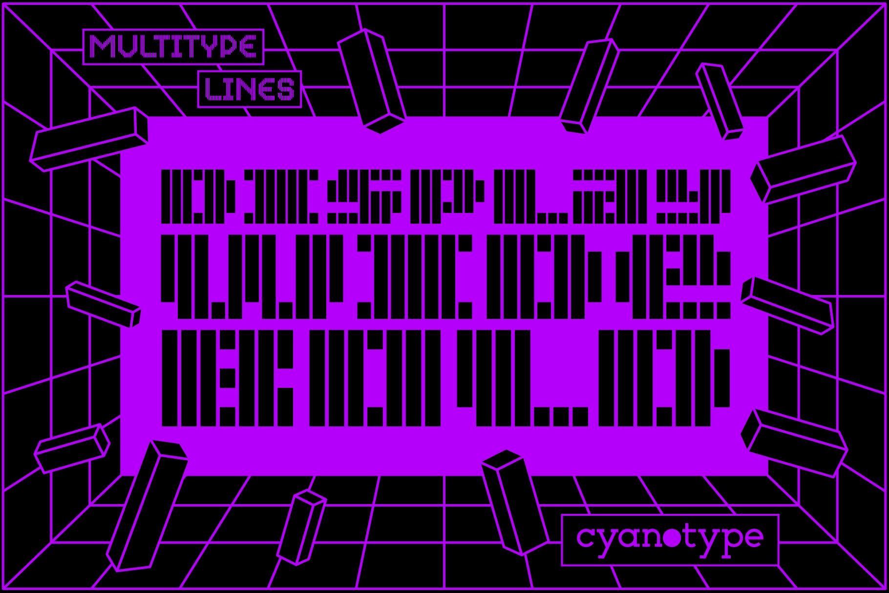 MultiType Lines Display Wide Bold Font