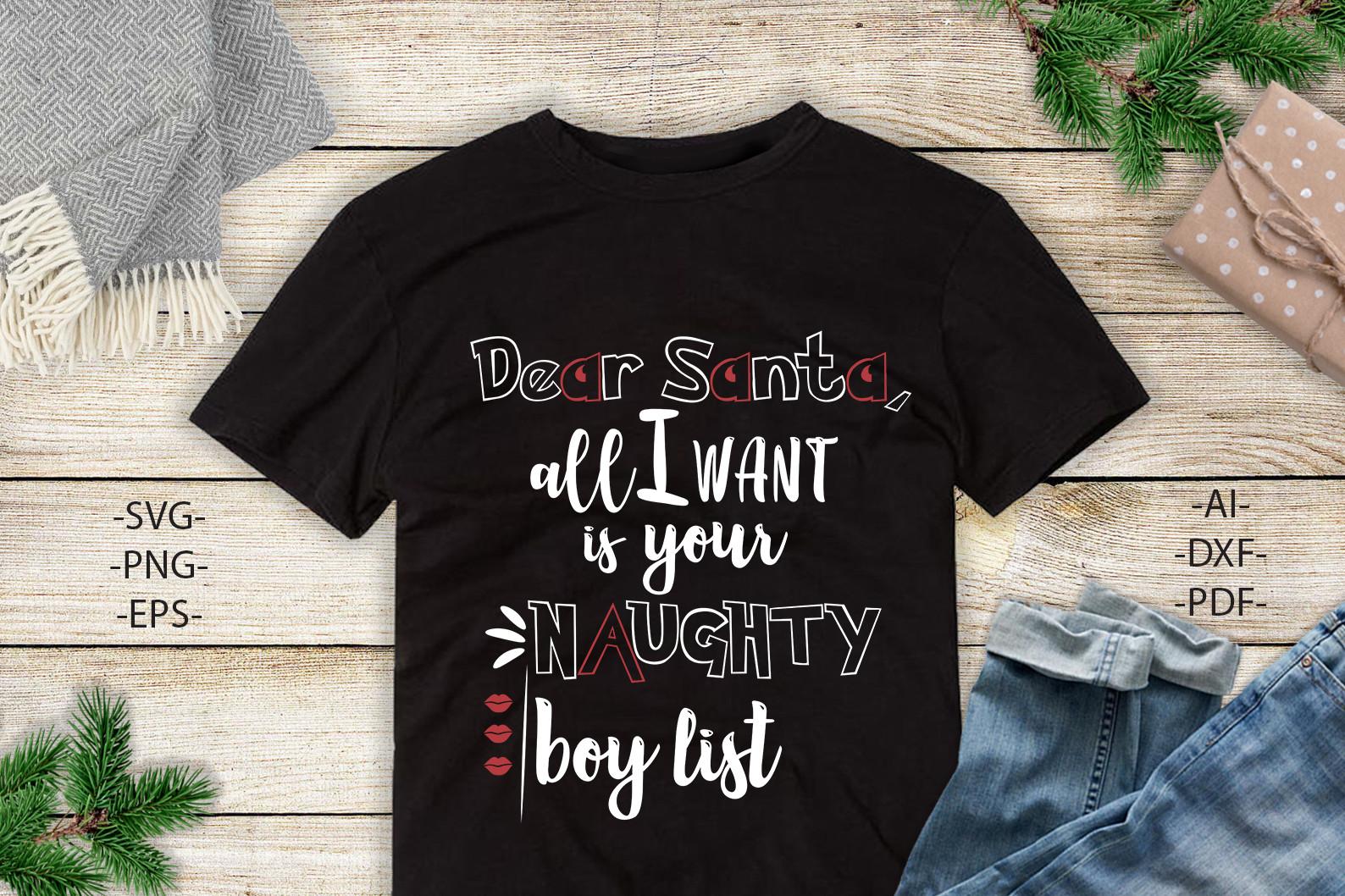 Naughty Boylist Svg, Santa Christmas Svg