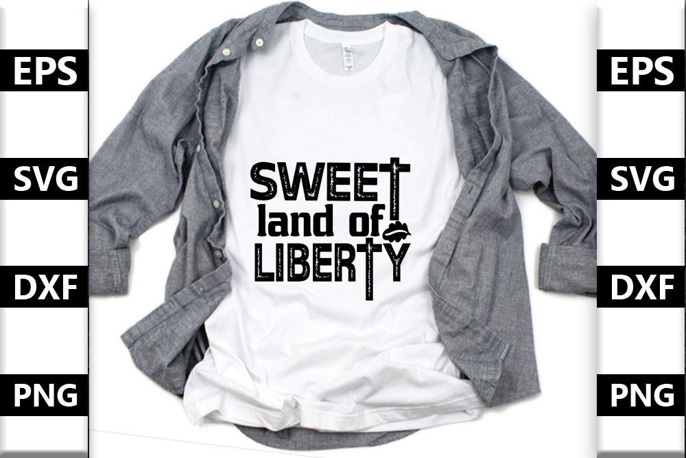 4th July Svg Design,sweet Land of Libert