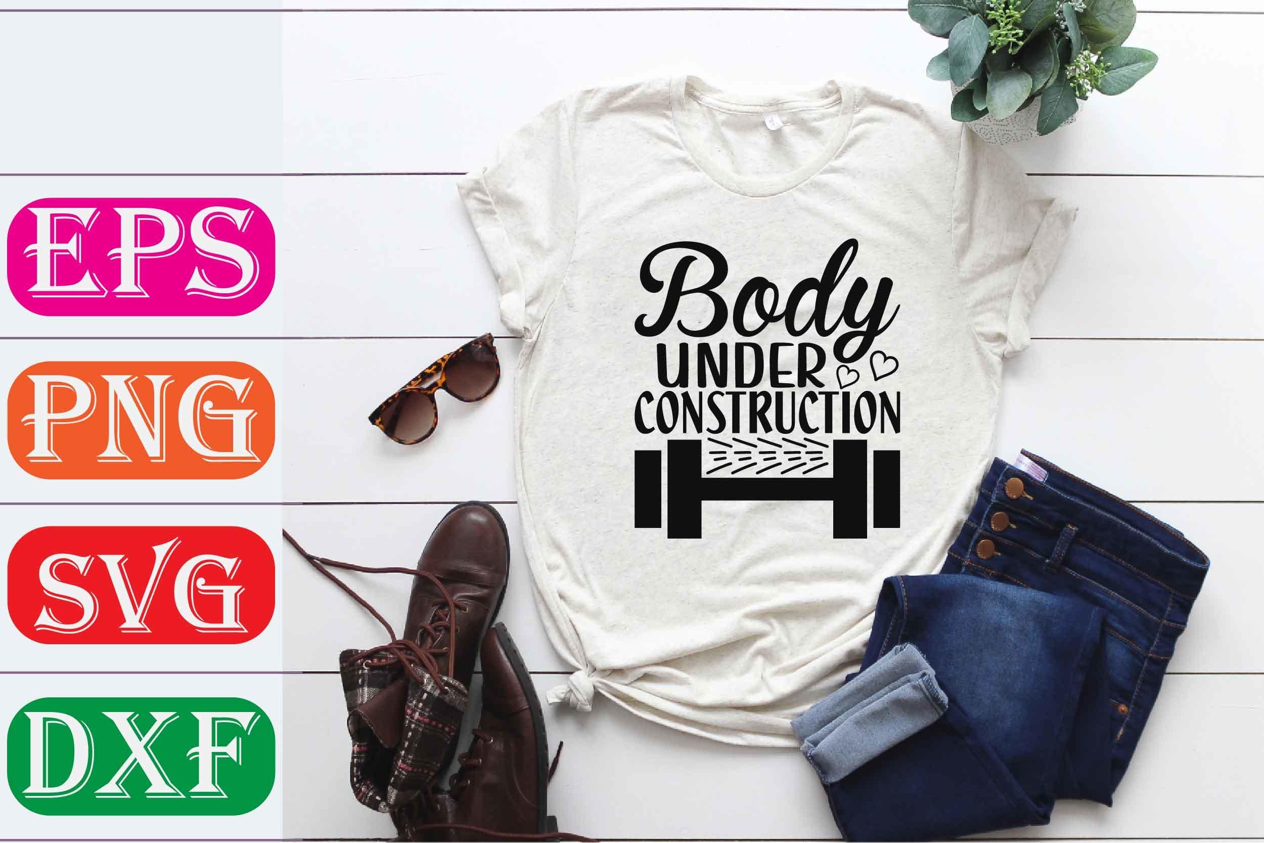 Gym Svg Design. Body Under Construction