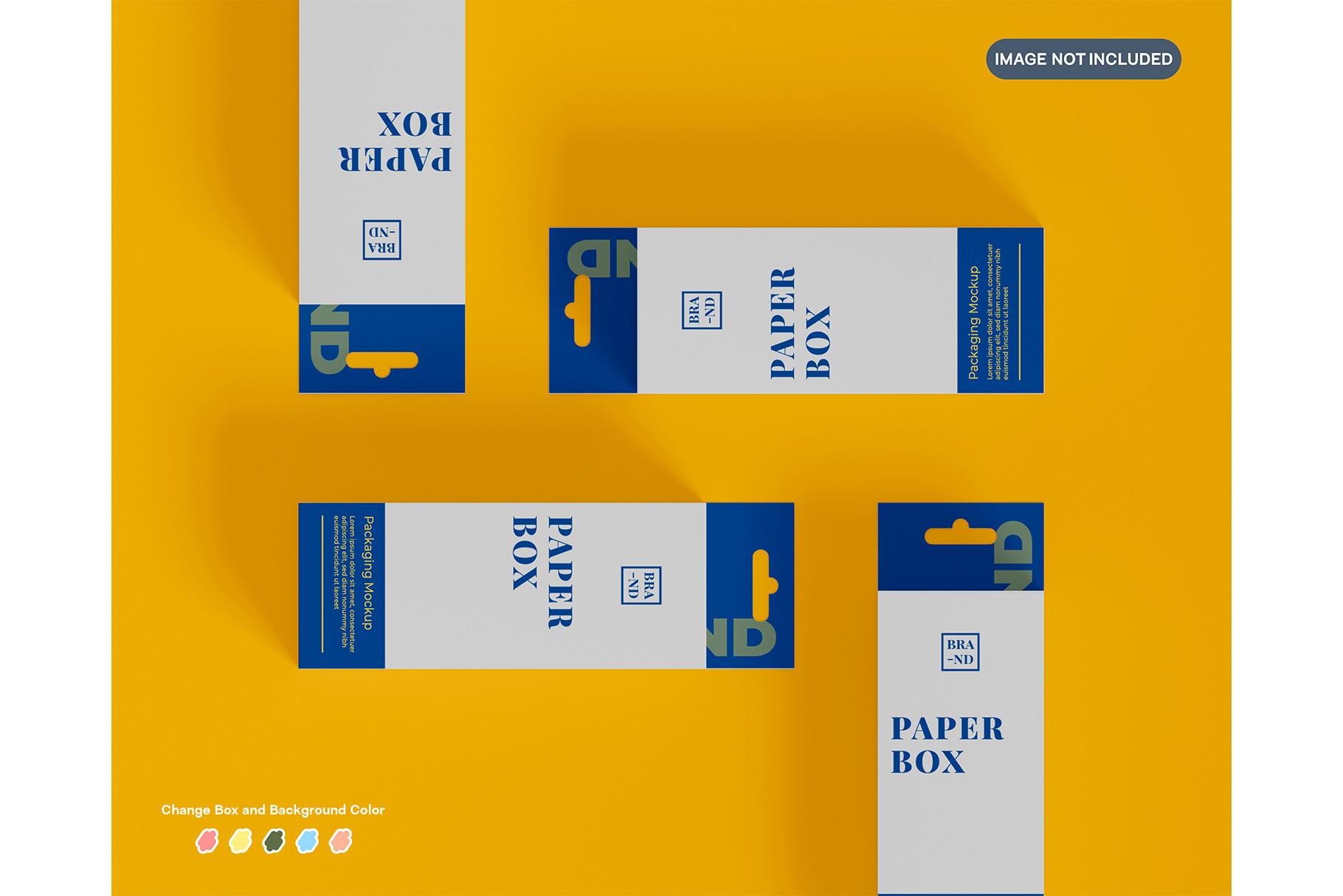 Hanging Paper Box Mockup