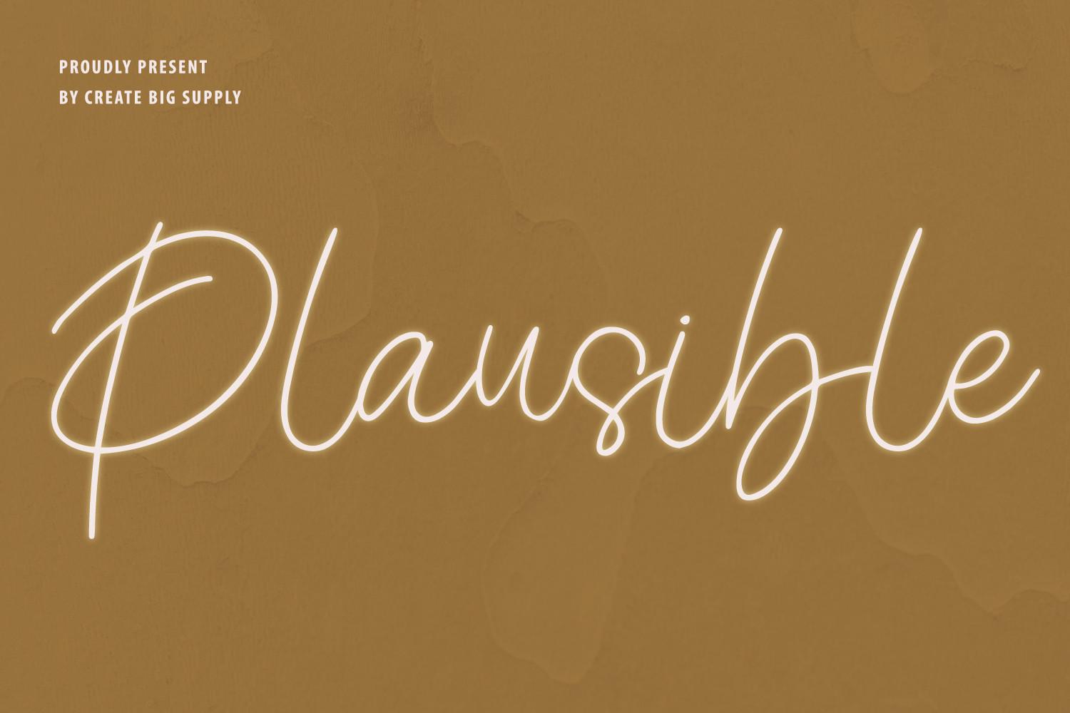 Plausible Font