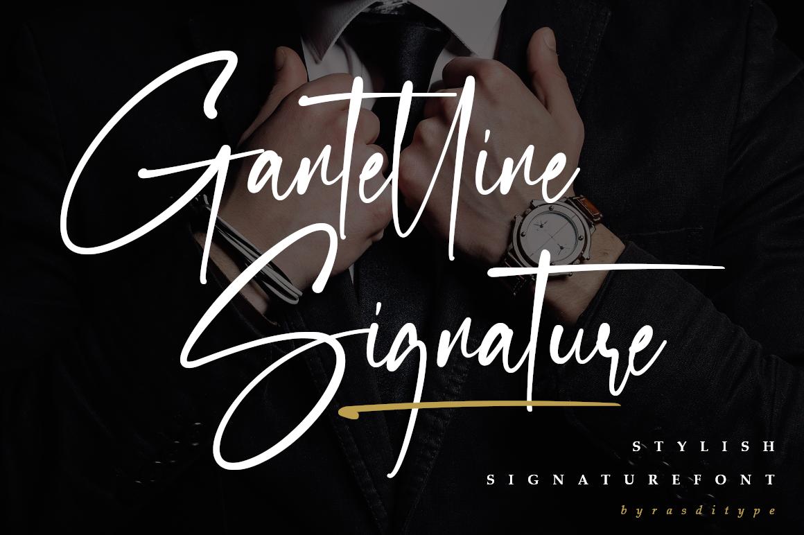 Gantelline Signature Font