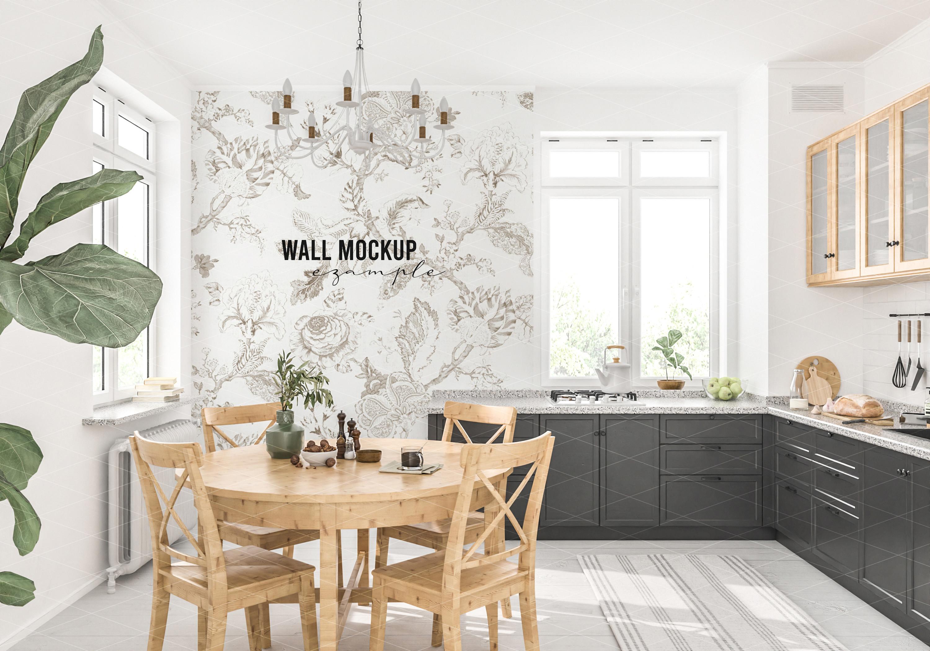 Wall Mockup Wallpaper Mockup Kitchen