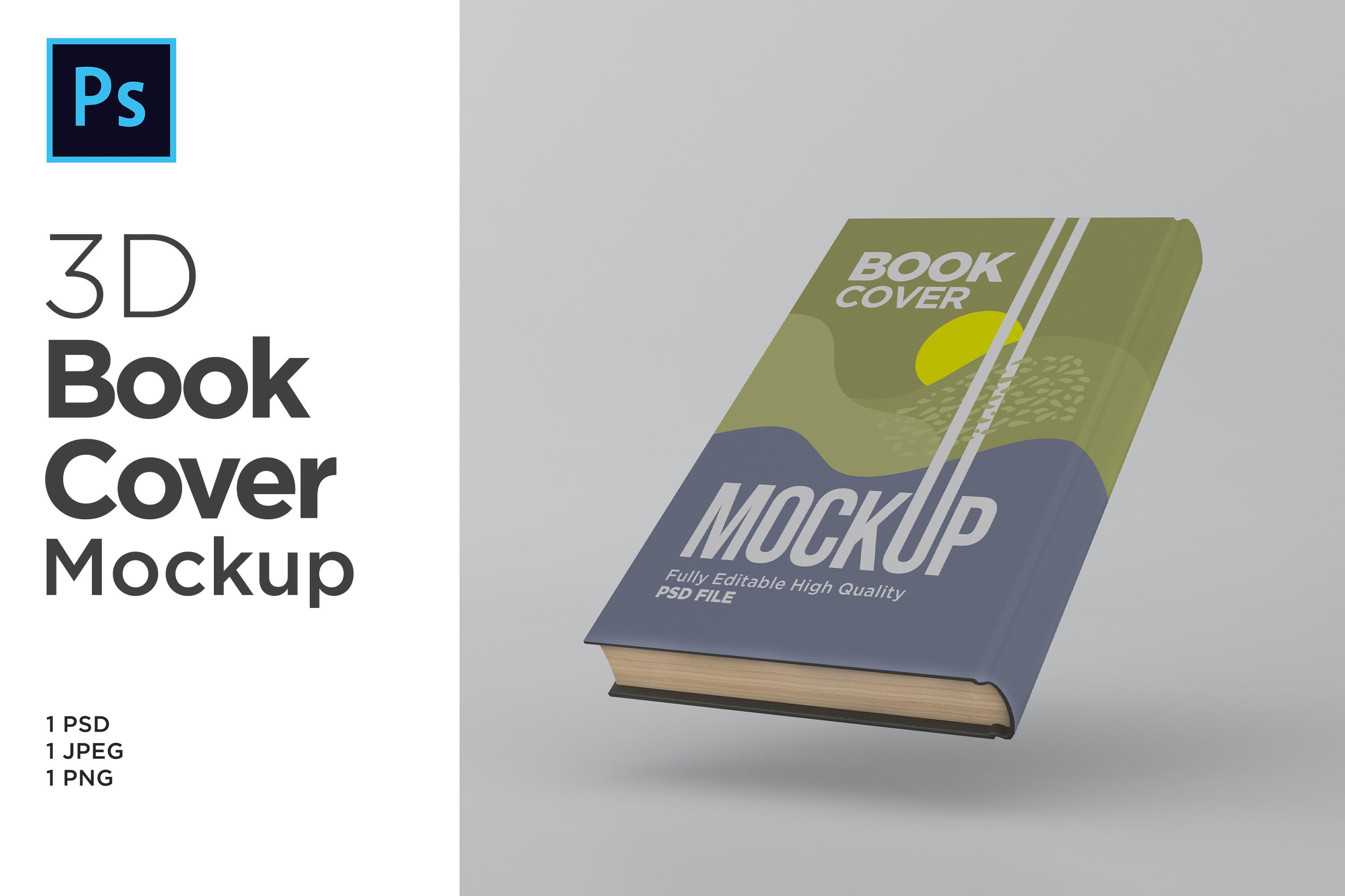 Book Cover Mockup 3d Rendering