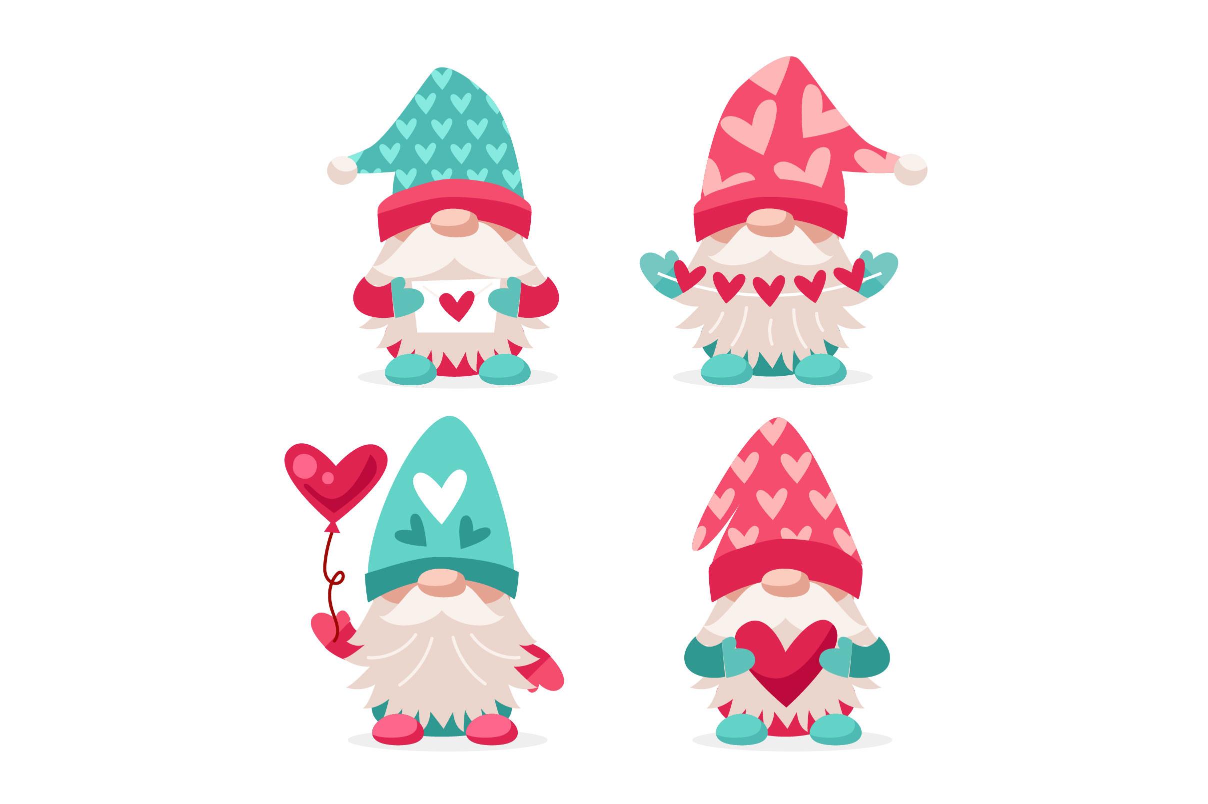 Flat-valentine-s-day-gnomes-collection