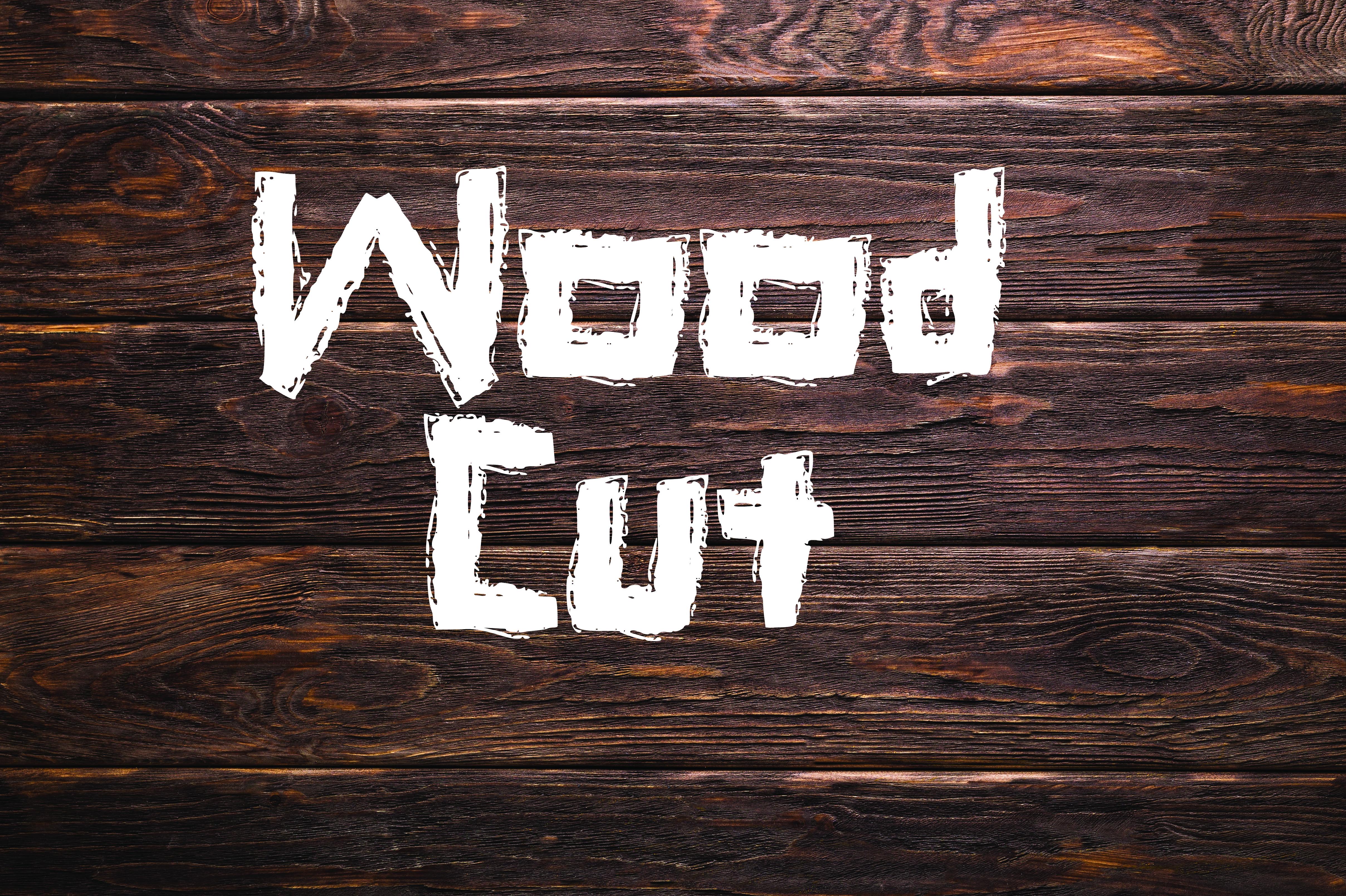 Wood Cut Font
