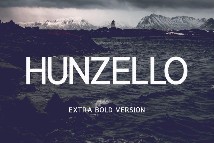 Hunzello Extra Bold Font