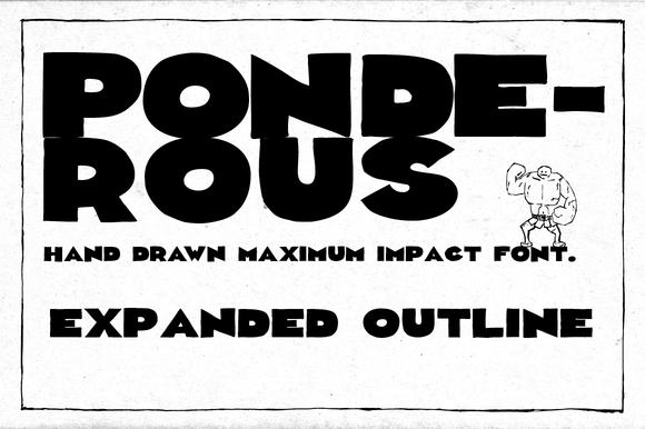 Ponderous Expanded Font
