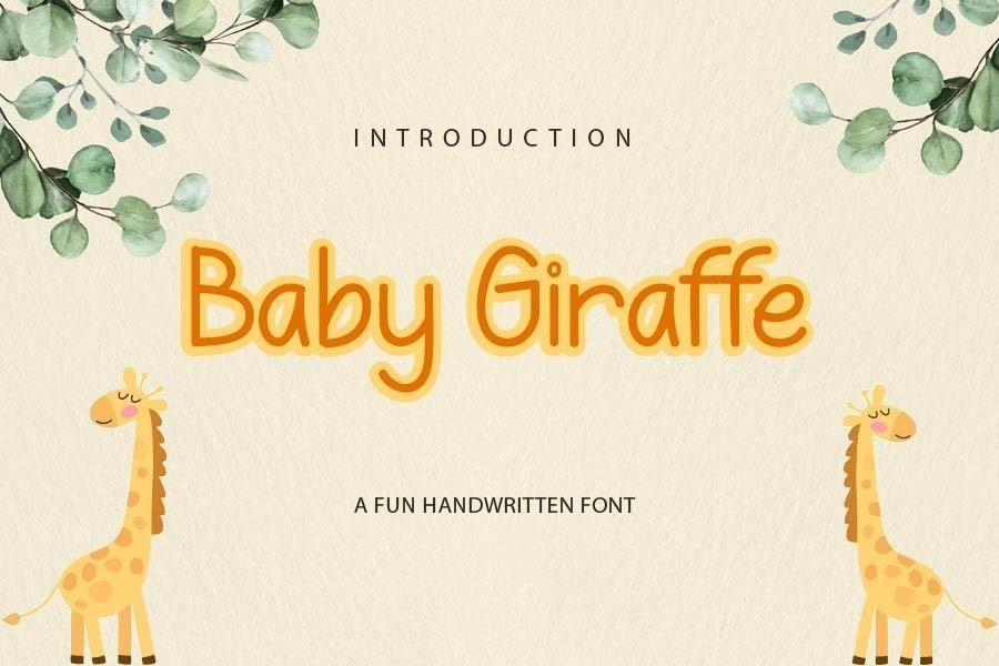 Baby Giraffe Font