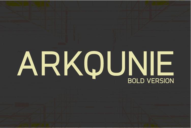 Arkqunie Bold Font