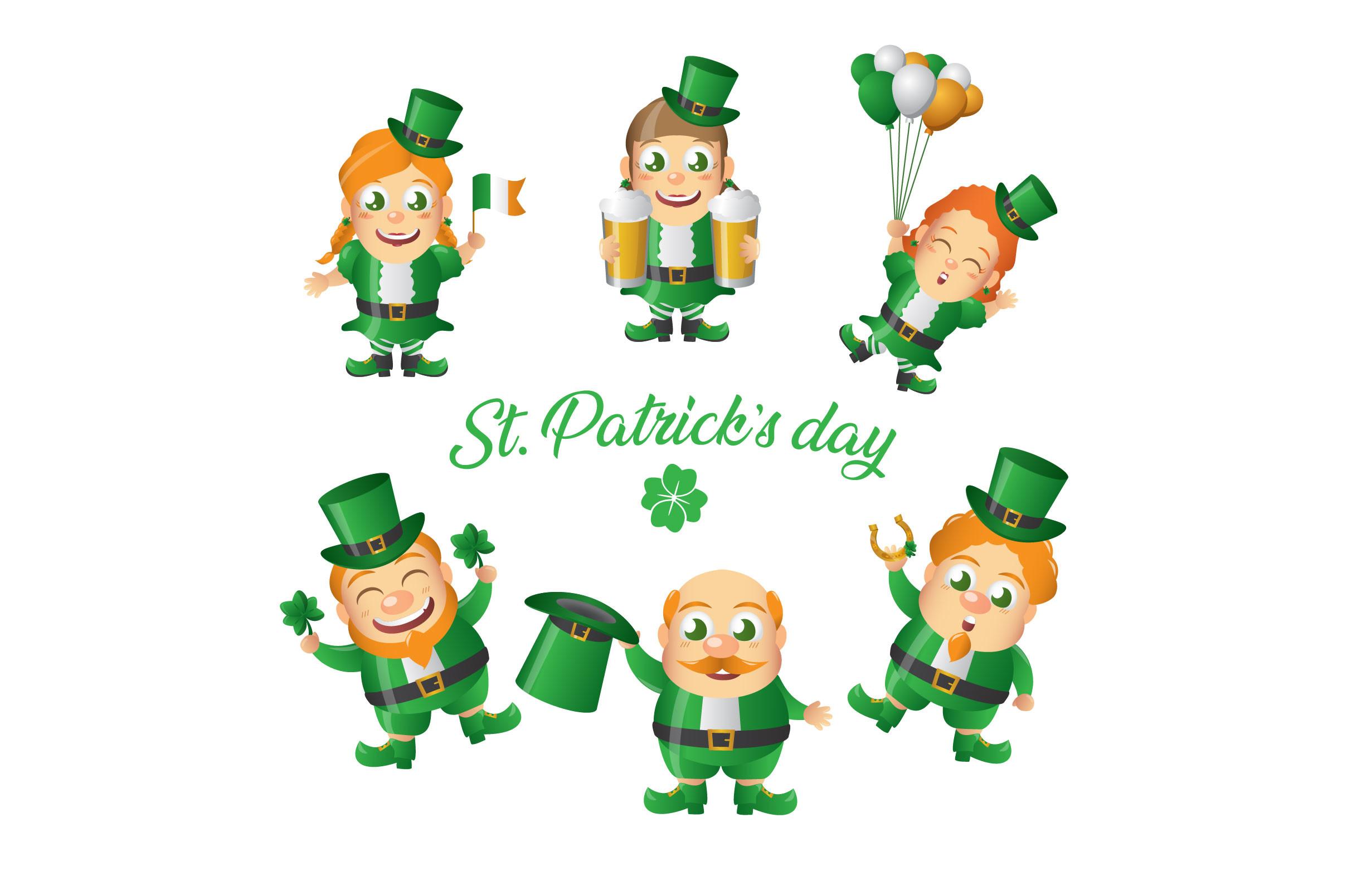 Set-irish-leprechaun-greeting-card-st-pa